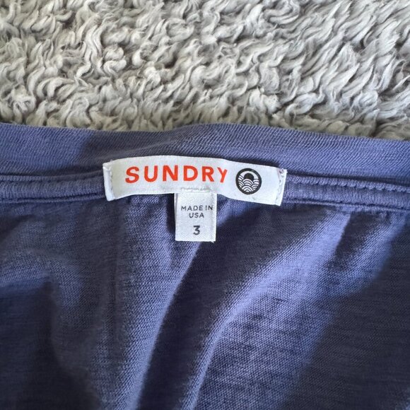 Sundry | EUC Crew Neck Short Sleeve Tee in Blue Size 3 (Large) - Picture 6 of 10